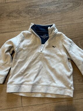Vineyard Vines Light Gray Quarter-Zip Pullover